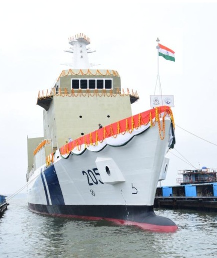 Indian Coast Guard Launches Indigenous Pollution Control Vessel 'Samudra Prachet'