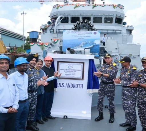 Indian Navy Inducts INS Androth, Second Indigenous ASW Shallow Water Craft