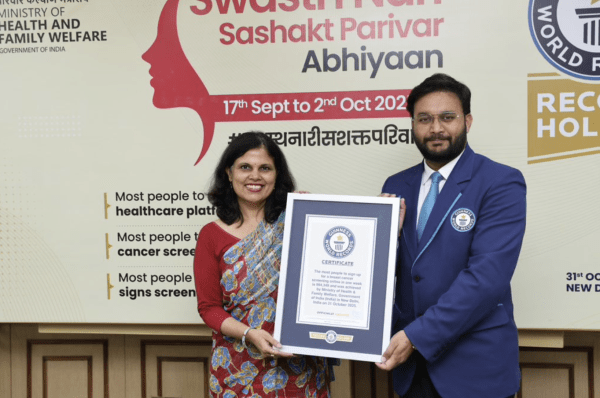 India Achieves Three Guinness World Records for Swasth Nari Campaign