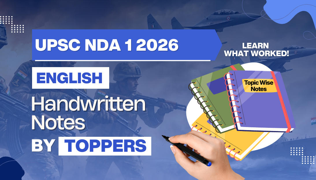 English Handwritten Notes for UPSC NDA 1 2026 GAT Prep
