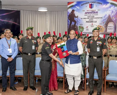 NCC Girl Cadets Begin 250-km Himalayan Trek ‘Aparajita’
